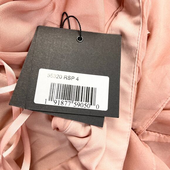 Ienna For Mac Duggal Tiered Gown Womens 4 Ruffled High Low Bodysuit Fairy Rose - Picture 13 of 14